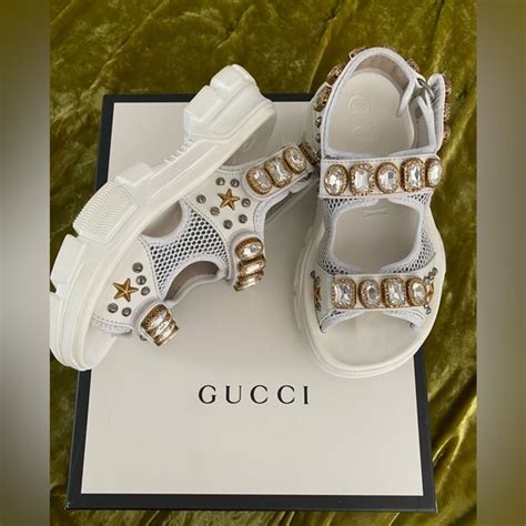 gucci white aguru sandals|Gucci sandals original.